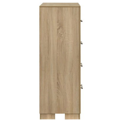 Arielle 4-Drawer Bedroom Chest with Framed Fronts Light Oak