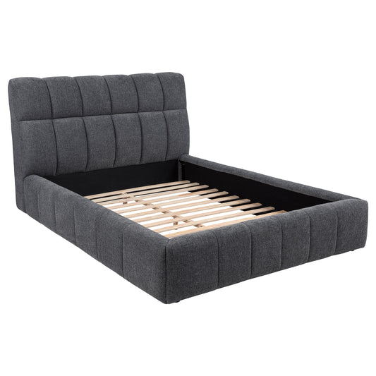 Nollet 48-inch Upholstered California King Platform Bed Grey