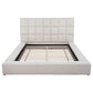 Dreux Upholstered Eastern King Panel Platform Bed Cream