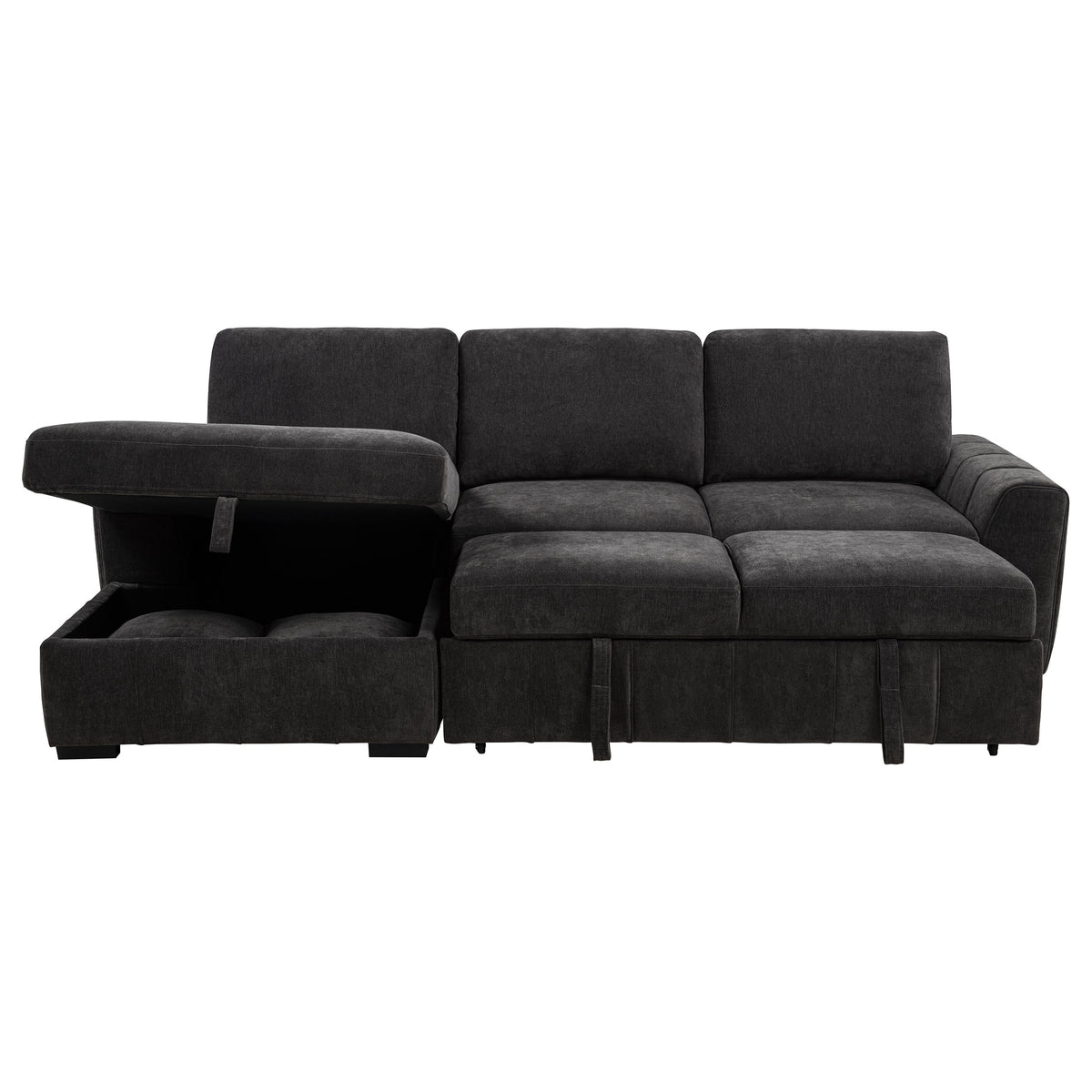 Pastrana Upholstered Sleeper Sectional Sofa LAF Chaise Grey