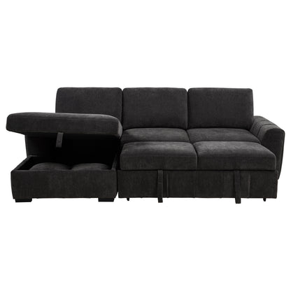 Pastrana Upholstered Sleeper Sectional Sofa LAF Chaise Grey