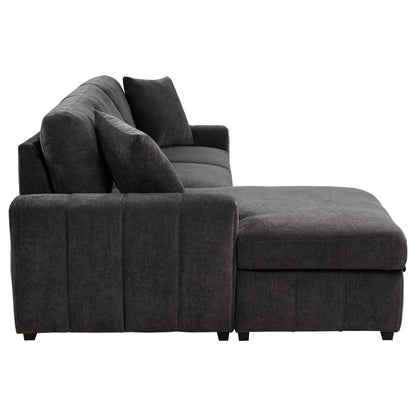 Pastrana Upholstered Sleeper Sectional Sofa LAF Chaise Grey