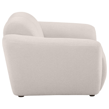 Destino Chenille Upholstered Splayed Arm Accent Chair Greige