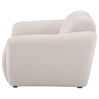 Destino Chenille Upholstered Splayed Arm Accent Chair Greige