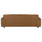 Buxton Top Grain Leather Upholstered Sofa Orange