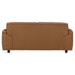 Buxton Top Grain Leather Upholstered Loveseat Orange