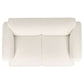 Dorset 3-piece Upholstered Round Track Arm Sofa Set White