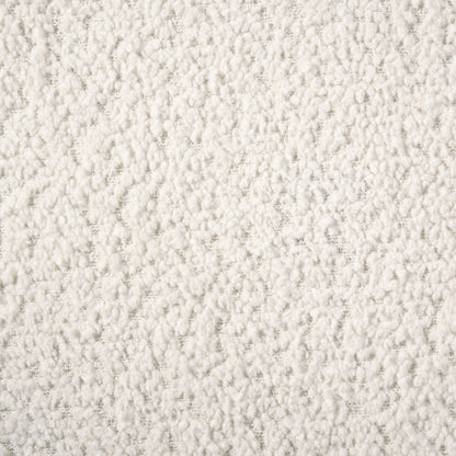 Dorset Fabric Upholstered Round Track Arm Accent Chair White