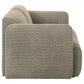 Dorset 2-piece Upholstered Round Track Arm Sofa Set Brown