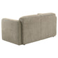 Dorset 3-piece Upholstered Round Track Arm Sofa Set Brown