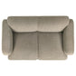 Dorset 3-piece Upholstered Round Track Arm Sofa Set Brown