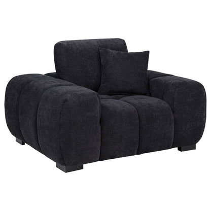 Octavia Tufted Upholstered Accent Chair Black