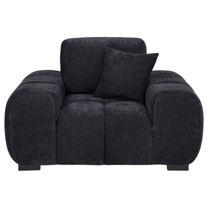 Octavia Tufted Upholstered Accent Chair Black