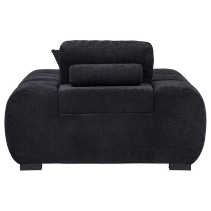 Octavia Tufted Upholstered Accent Chair Black
