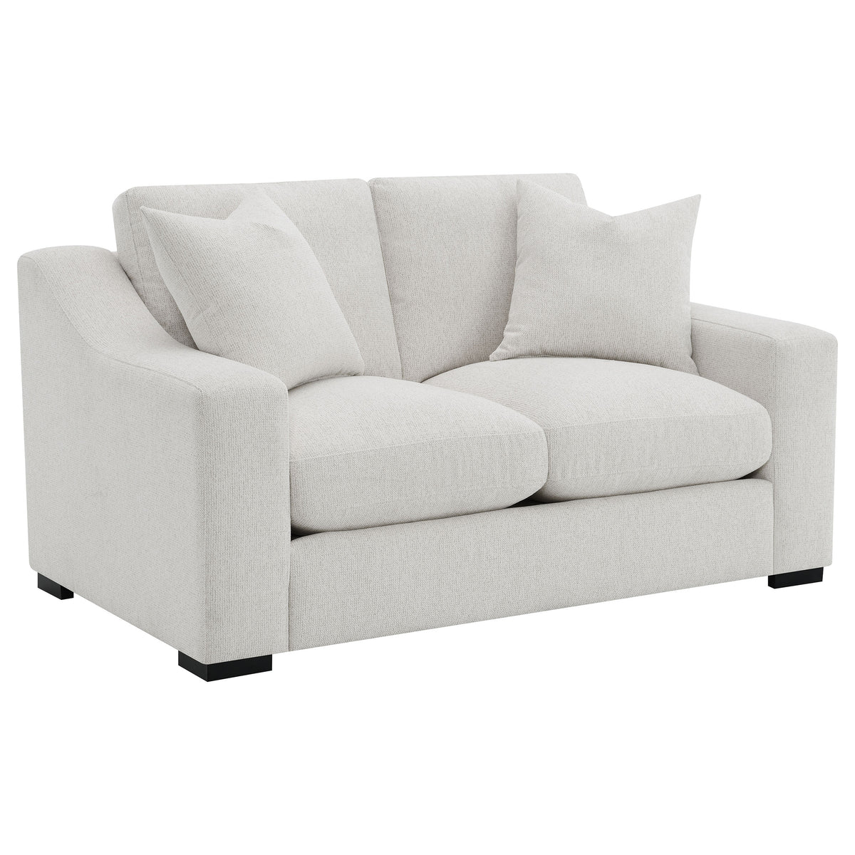 Ashlyn Fabric Upholstered Sloped Arm Loveseat Sand