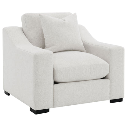 Ashlyn Fabric Upholstered Sloped Arm Accent Chair Sand
