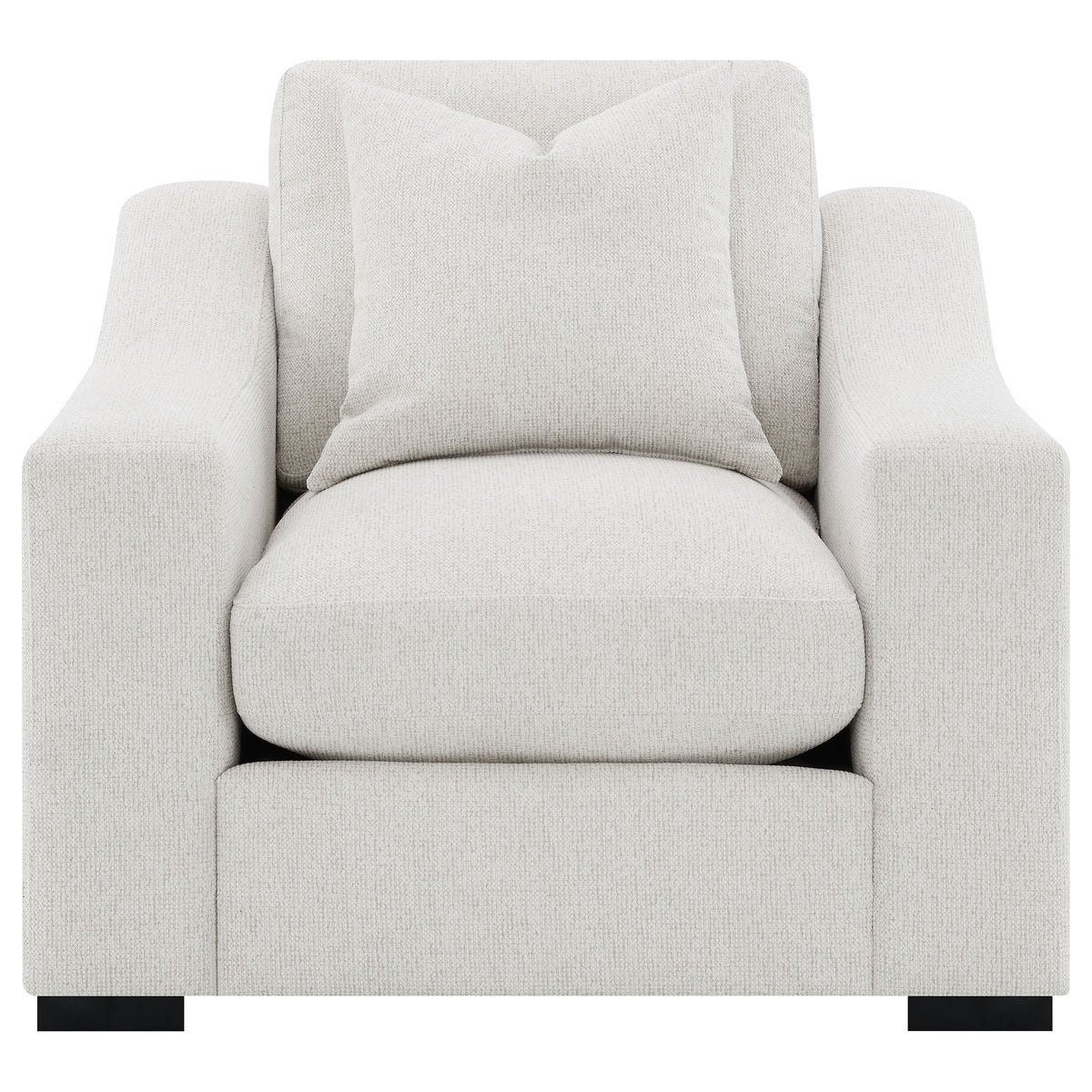 Ashlyn Fabric Upholstered Sloped Arm Accent Chair Sand