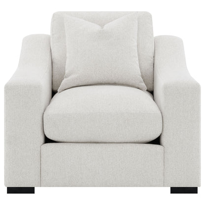 Ashlyn Fabric Upholstered Sloped Arm Accent Chair Sand