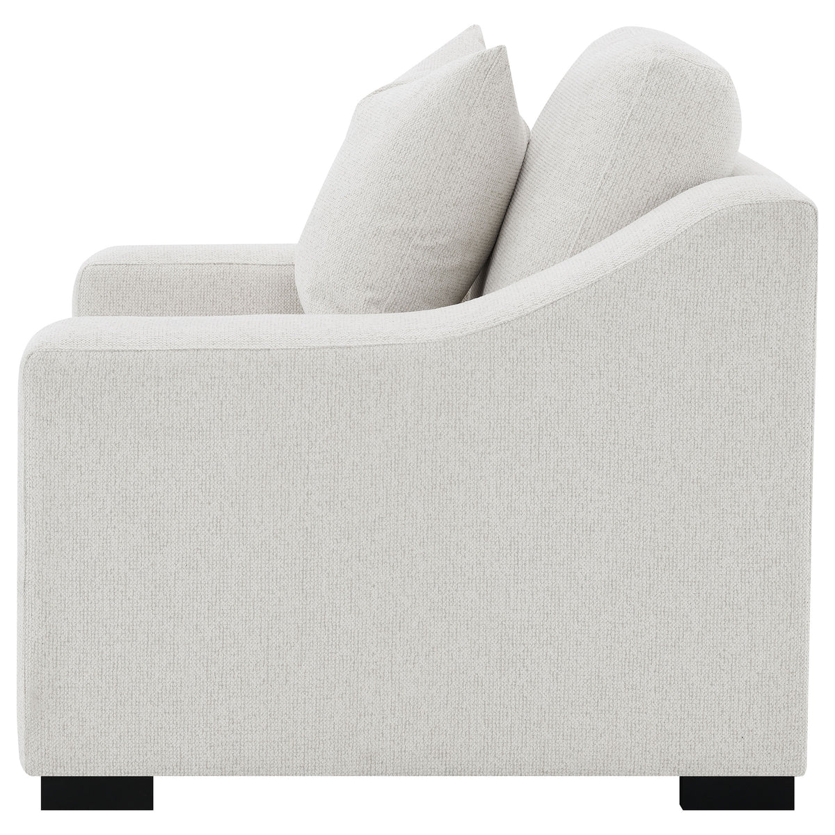 Ashlyn Fabric Upholstered Sloped Arm Accent Chair Sand