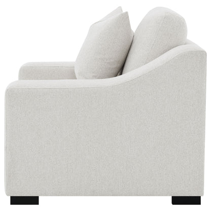 Ashlyn Fabric Upholstered Sloped Arm Accent Chair Sand