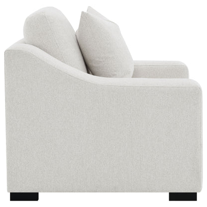 Ashlyn Fabric Upholstered Sloped Arm Accent Chair Sand
