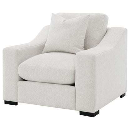 Ashlyn Fabric Upholstered Sloped Arm Accent Chair Sand