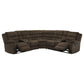 Atkinson Upholstered Reclining Sectional Sofa Chocolate