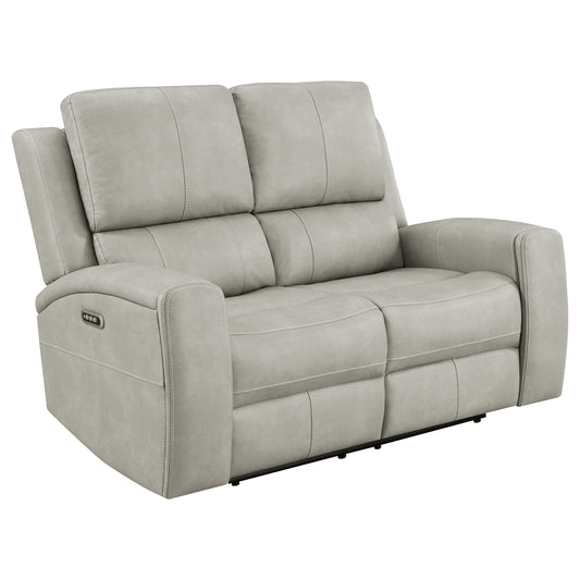 Brickston Triple Power Reclining Loveseat Mushroom