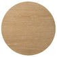 Ottowa Round Wood Side End Table with Shelf Light Oak