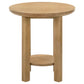 Ottowa 3-piece Round Wood Coffee Table Set Light Oak
