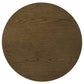 Ottowa Round Wood Side End Table with Shelf Brown