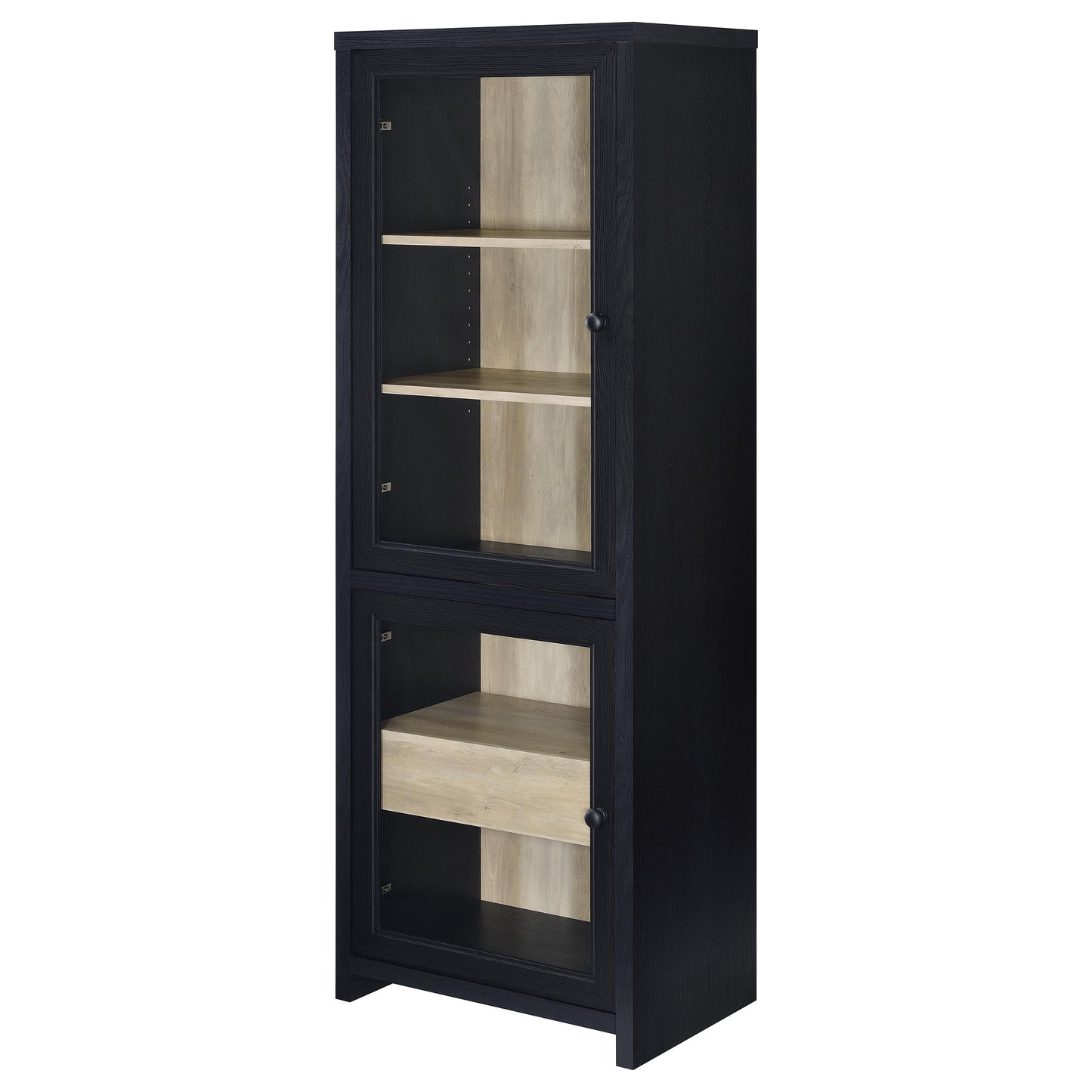 Denison 3-piece Entertainment Center 79-inch TV Stand Black