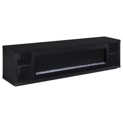 Deiter 79-inch TV Stand Fireplace Media Console Black