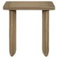 Adina Square Wood Side End Table Distressed Light Brown