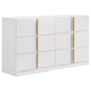Ines 5-piece Queen Bedroom Set Navy and White High Gloss