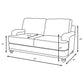 Glenn 3-piece Upholstered Sofa Set Light Grey and Blue