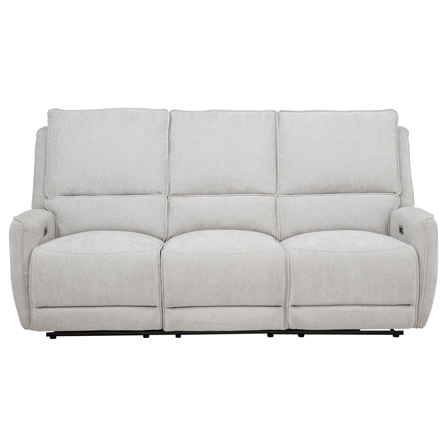 Sylmar Chenille Upholstered Power Reclining Sofa Dove Grey