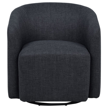 Mossbrook Fabric Upholstered Swivel Accent Chair Anthracite