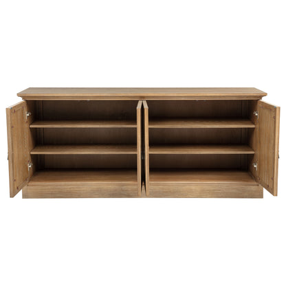 Brockway 4-door Dining Sideboard Buffet Cabinet Barley Brown