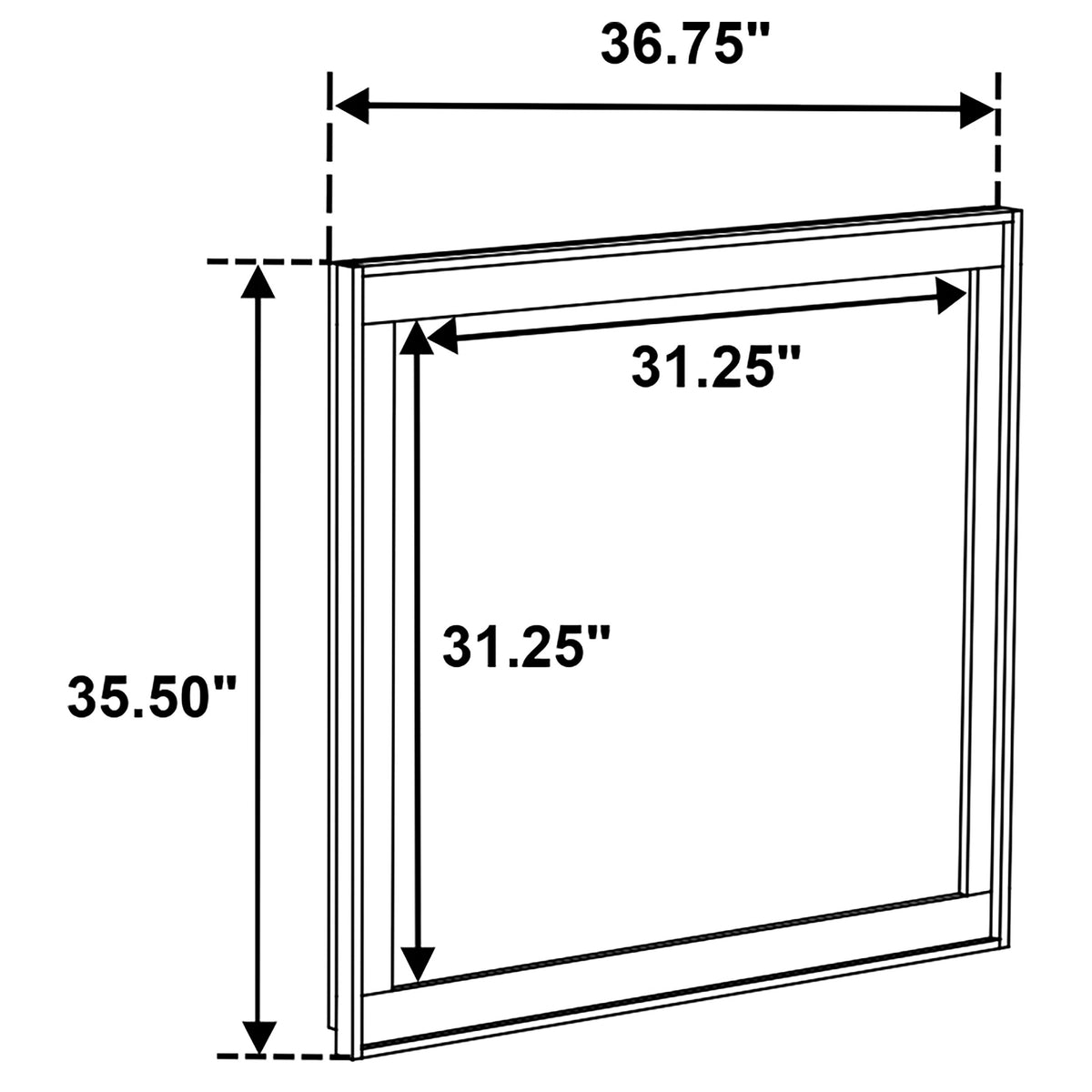 Henderson Dresser Mirror Medium Oak