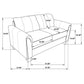 Davis 2-piece Upholstered Rolled Arm Sofa Grey