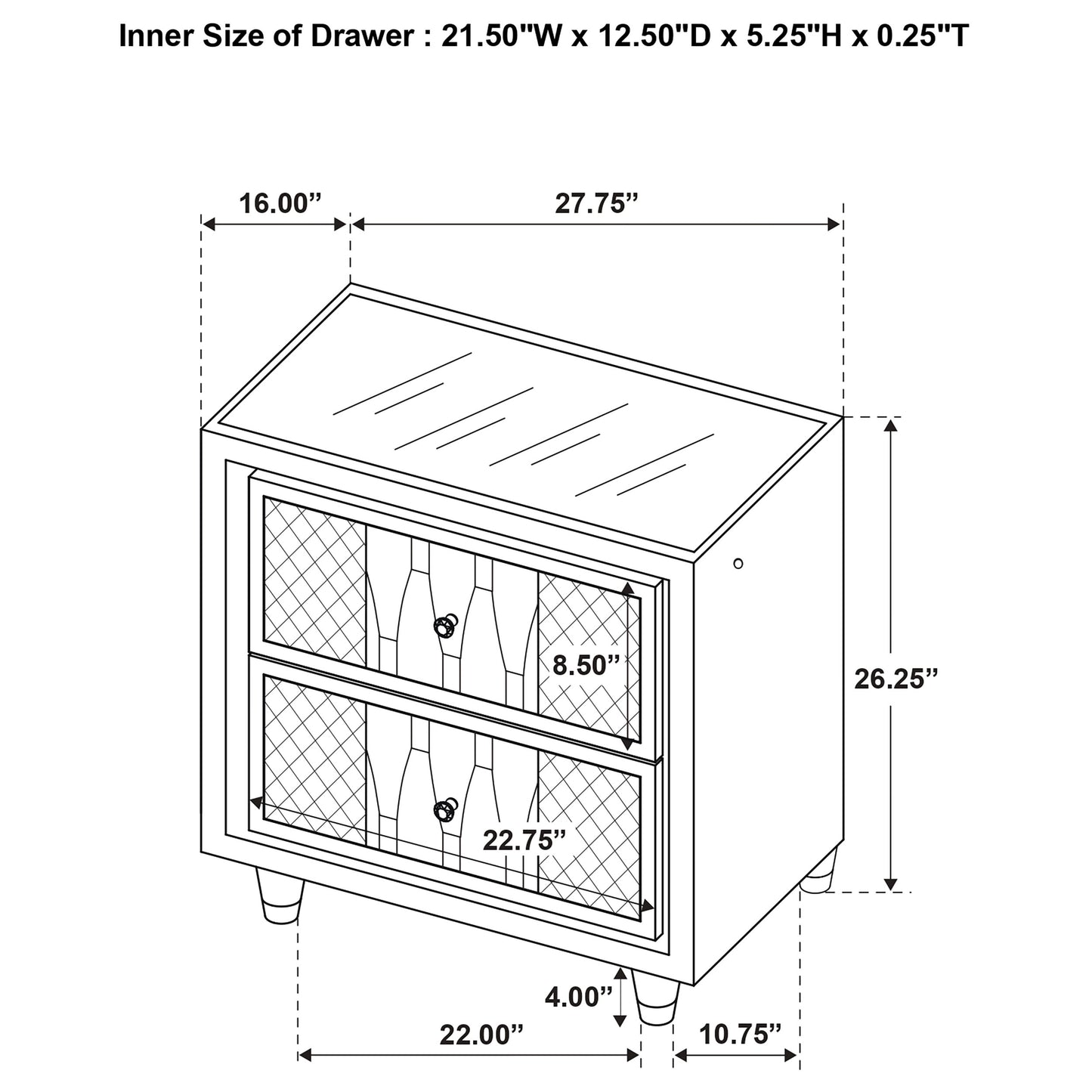 Lorient 4-piece Eastern King Bedroom Set Ivory and Camel