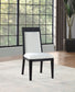 Brookmead Dining Side Chair Ivory and Black (Set of 2)