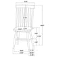 Andrews 5-piece Round Dining Table Set Light Ash and Black
