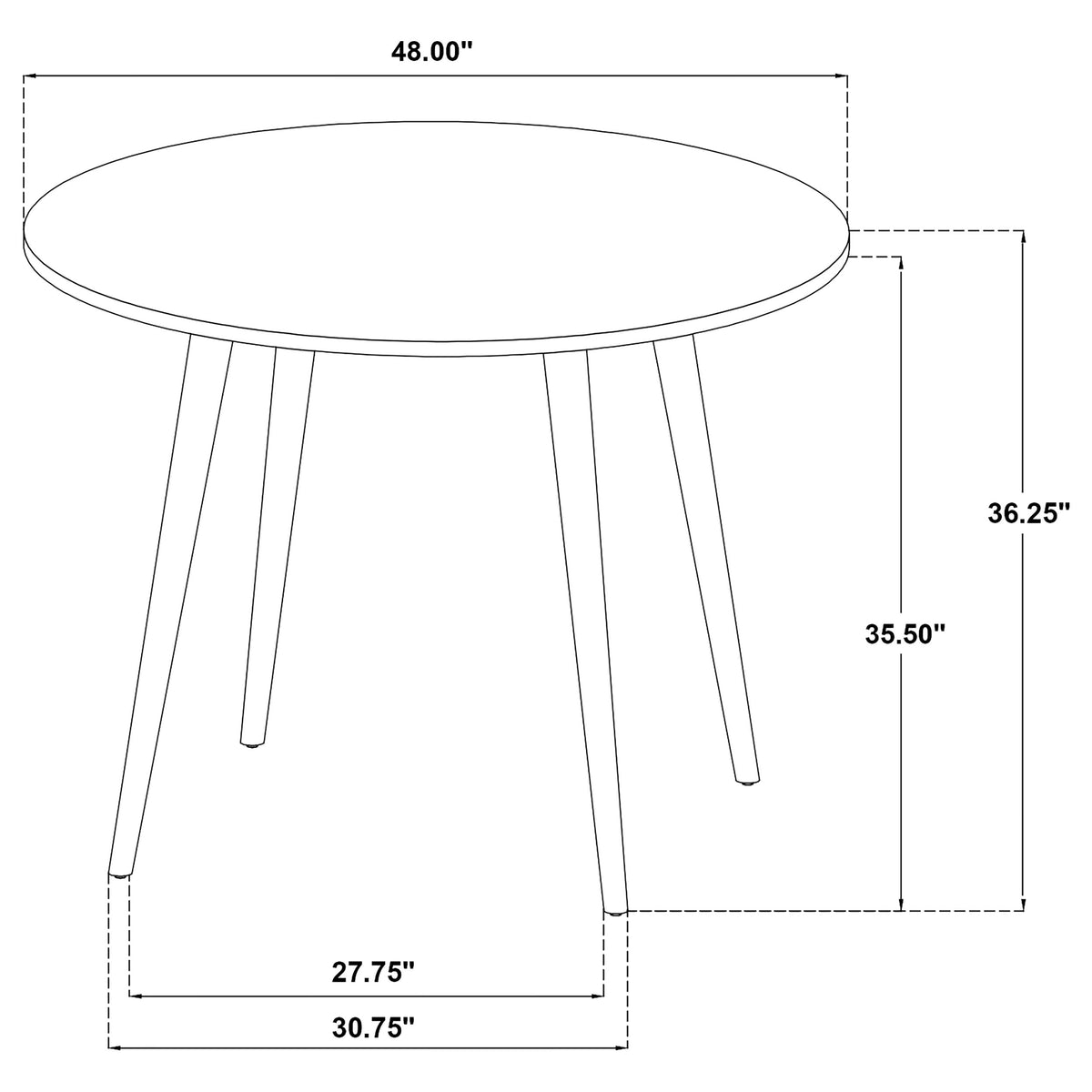 Andrews 5-piece Round Counter Dining Set Light Ash and Black