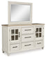 Shaybrock Queen Panel Bed with Mirrored Dresser and Chest