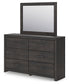 Hollivern Twin Panel Storage Bed with Mirrored Dresser and Chest