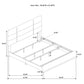 Ines 52-inch Fabric Upholstered Eastern King Panel Bed Grey