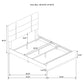 Ines 52-inch Fabric Upholstered Queen Panel Bed Navy