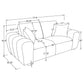 Burnett 3-piece Chenille Upholstered Sofa Set Burnt Orange